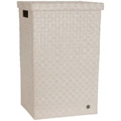 Handed By Wäschekorb Cube champagne mit Griffen