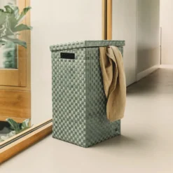 Handed By Wäschekorb Cube eucalyptus mit Griffen