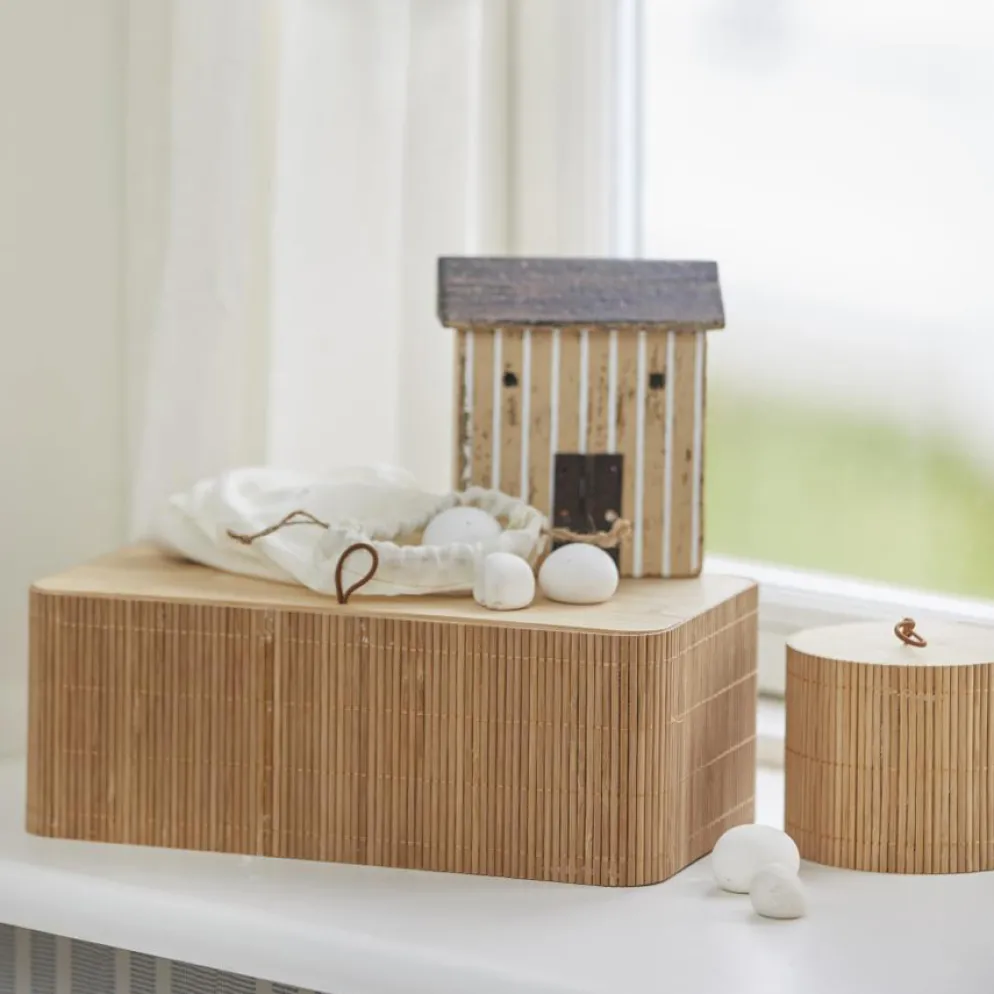 IB LAURSEN Box mit Bambusdeckel rund 2er-Set