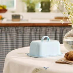 IB LAURSEN Butterdose Emaille hellblau
