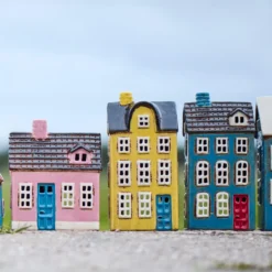 IB LAURSEN Haus für Teelicht Nyhavn blaue Tür