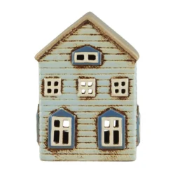 IB LAURSEN Haus für Teelicht Thorshavn braune Tür an Seite