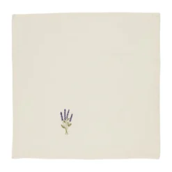 IB LAURSEN Stoffserviette Flora butter cream mit Lavendel 2er-Set