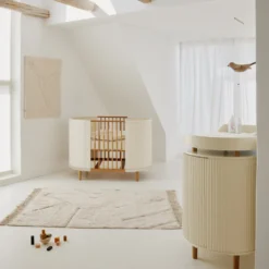 Kas Kopenhagen Babybett Kai Cream Oak inkl. Matratze