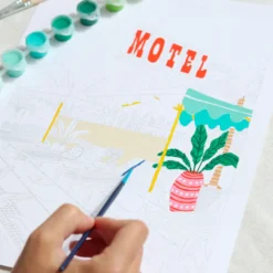 La Petite Épicerie Malen nach Zahlen Set Motel Pool