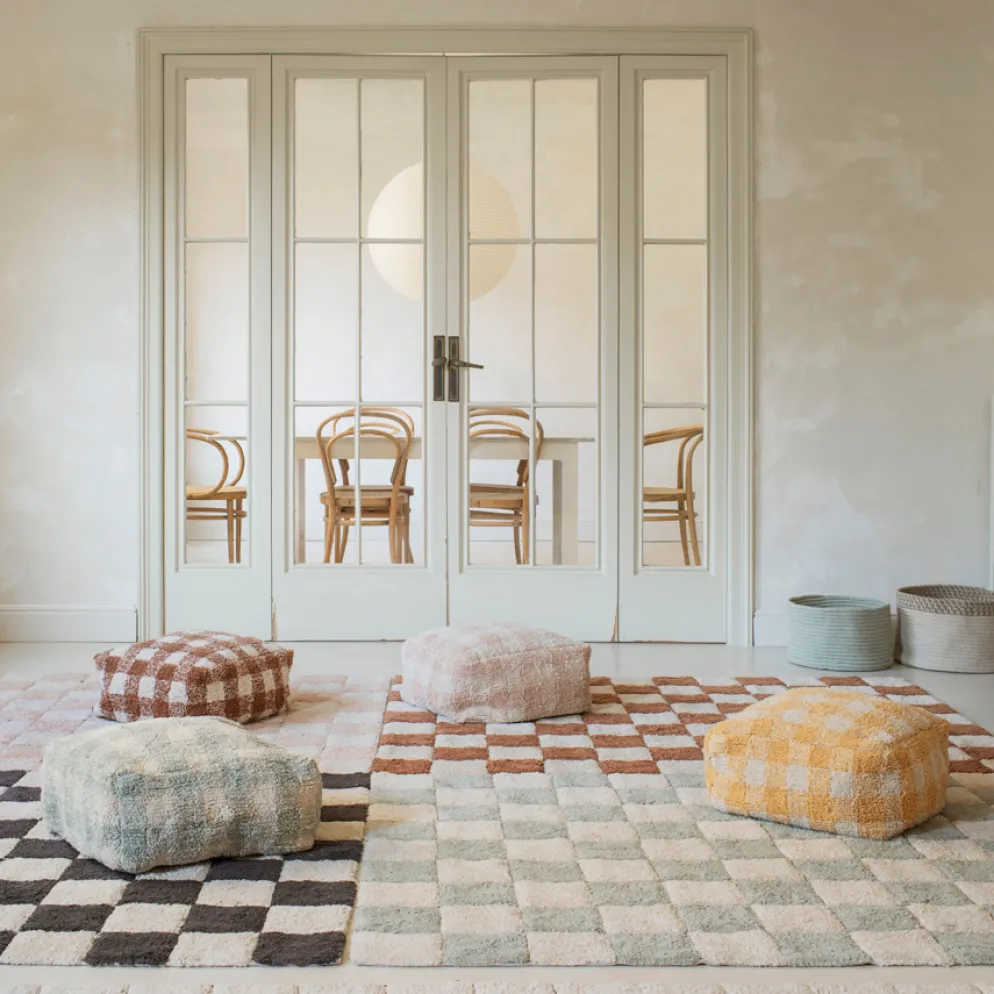 Lorena Canals Pouf Vichy Blue Sage