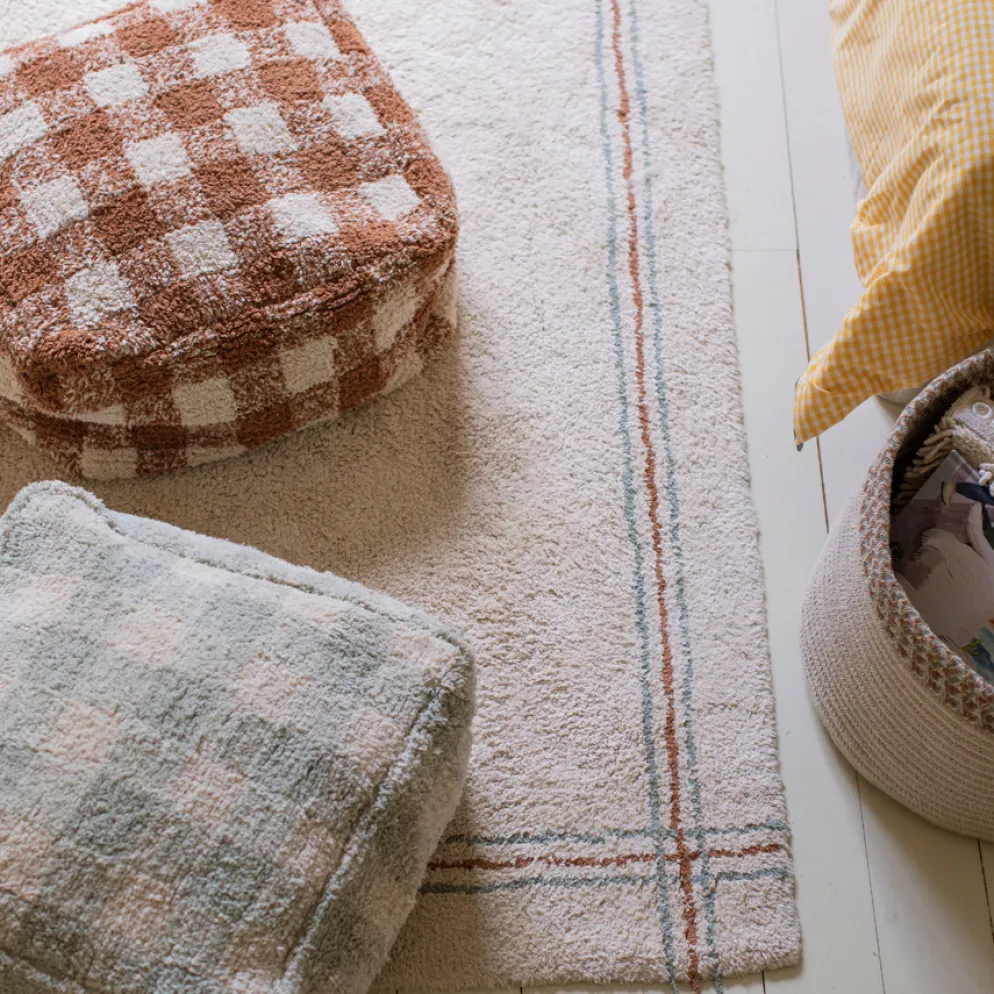 Lorena Canals Pouf Vichy Blue Sage