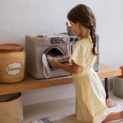 Lorena Canals Spielzeugkorb und Spielset Washing Machine 3-teilig