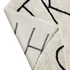 Lorena Canals Teppich Rund ABC Natural-Black