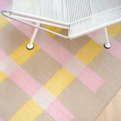 Matias Moellenbach Teppich Jute Pink and Yellow