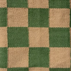 Matias Moellenbach Teppich Jute Green checkered