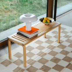 Matias Moellenbach Teppich Jute Sand checkered