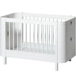 Oliver Furniture Baby- und Kinderbett Wood Mini+ Weiß inkl. Umbauset Juniorbett