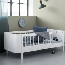 Oliver Furniture Baby- und Kinderbett Wood Mini+ Weiß inkl. Umbauset Juniorbett