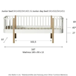 Oliver Furniture Bettsofa Junior Wood Original Eiche