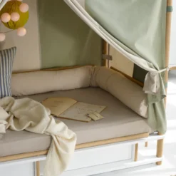 Oliver Furniture Camp Himmelbett 90x180 cm weiß/Eiche