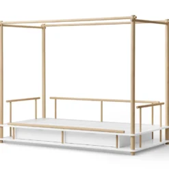 Oliver Furniture Camp Himmelbett 90x180 cm weiß/Eiche