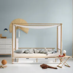 Oliver Furniture Camp Himmelbett 90x180 cm weiß/Eiche