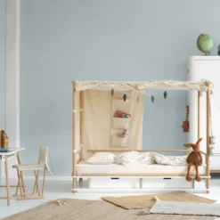 Oliver Furniture Camp Junior Schreibtisch höhenverstellbar weiß/Eiche