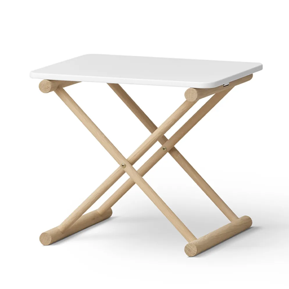 Oliver Furniture Camp Nachttisch niedrig weiß/Eiche