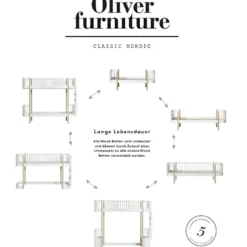 Oliver Furniture Einzelbett Wood Original Weiß