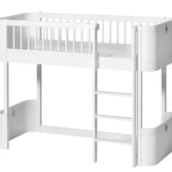 Oliver Furniture halbhohes Hochbett Wood Mini+ Weiß