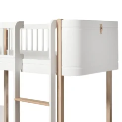 Oliver Furniture halbhohes Hochbett Wood Mini+ Weiß/Eiche