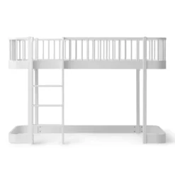 Oliver Furniture halbhohes Hochbett Wood Original Weiß - Leiter vorne 138 cm