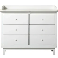 Oliver Furniture Seaside Wickelplatte für Kommode 6 Schubladen Weiß