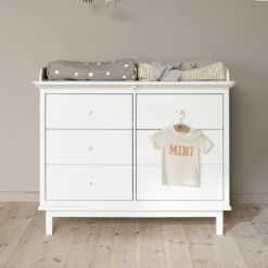 Oliver Furniture Seaside Wickelkommode 6 Schubladen Weiß