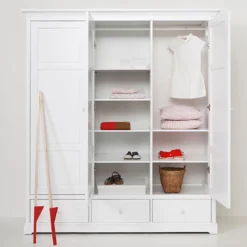 Oliver Furniture 3-türiger Kleiderschrank Weiß Hoch - Sofort Lieferbar!