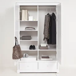 Oliver Furniture 2-türiger Kleiderschrank Weiß Hoch