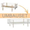 Oliver Furniture Umbauset Junior Bettsofa Wood Original zum Bettsofa, Weiß/Eiche