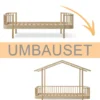 Oliver Furniture Umbauset Wood Original Einzelbett zum Hausbett Eiche