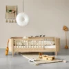 Oliver Furniture Umbauset Wood Mini+ Babybett inkl. Umbauset Juniorbett und Geschwisterset zu 2 Juniorbetten Eiche