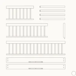 Oliver Furniture Umbauset Wood Mini+ Babybett zum Juniorbett Weiß