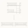 Oliver Furniture Umbauset Wood Mini+ halbhohes Etagenbett zu 2 Juniorbetten Weiß/Eiche