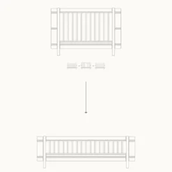 Oliver Furniture Umbauset Wood Mini+ Juniorbett Ergänzung f. Wood Mini+ Babybett Eiche