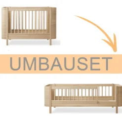 Oliver Furniture Umbauset Wood Mini+ Juniorbett Ergänzung f. Wood Mini+ Babybett Eiche