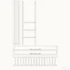 Oliver Furniture Umbauset Wood Mini+ Basic und Geschwisterset zum halbhohen Etagenbett Weiß