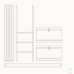 Oliver Furniture Umbauset Wood Mini+ Juniorbett zum halbhohen Hochbett Weiß