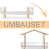 Oliver Furniture Umbauset Wood Original Einzelbett zum Hausbett weiß/Eiche