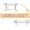 Oliver Furniture Umbauset Wood Original Halbhohes Hochbett zum Bettsofa Weiß/Eiche