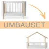 Oliver Furniture Umbauset Wood Mini+ Babybett zum Hausbett weiß/Eiche