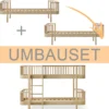 Oliver Furniture Umbauset 2 Wood Original Einzelbetten zum halbhohen Etagenbett Eiche