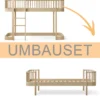 Oliver Furniture Umbauset Wood Original halbhohes Hochbett zum Einzelbett Eiche