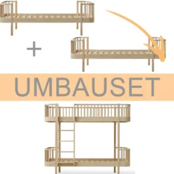 Oliver Furniture Umbauset 2 Wood Original Einzelbetten zum Etagenbett Eiche