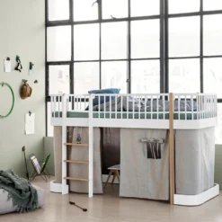 Oliver Furniture Vorhang für halbhohes Hochbett Wood Original Natur 138 cm