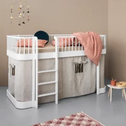 Oliver Furniture Vorhang für halbhohes Hochbett Wood Original Rosa 138 cm