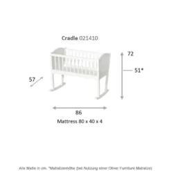 Oliver Furniture Wiege Seaside Weiß - Sofort Lieferbar!